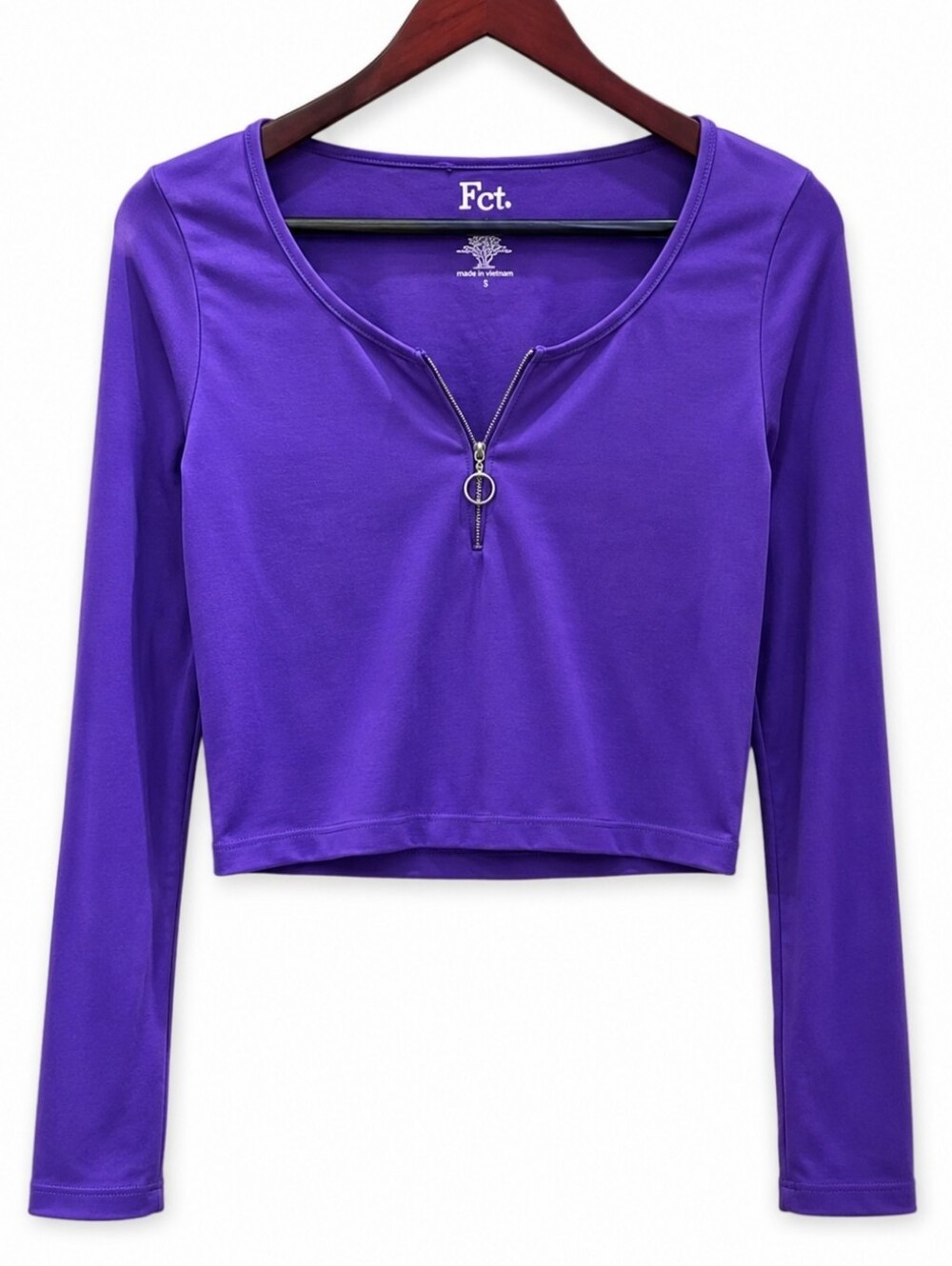 FCT with Love Basics Purple Cropped Top Size XL